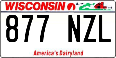 WI license plate 877NZL