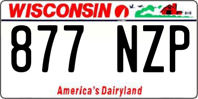 WI license plate 877NZP