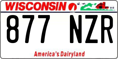 WI license plate 877NZR