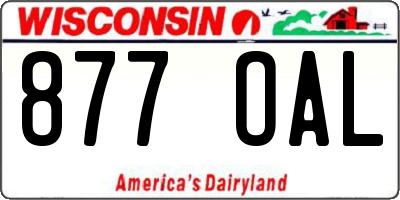 WI license plate 877OAL