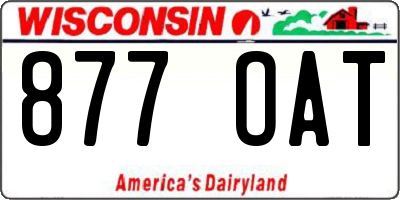 WI license plate 877OAT