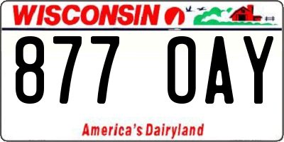 WI license plate 877OAY