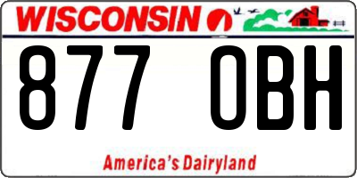 WI license plate 877OBH
