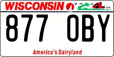 WI license plate 877OBY