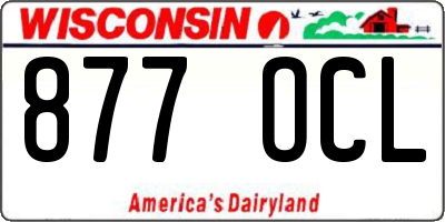 WI license plate 877OCL