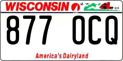 WI license plate 877OCQ