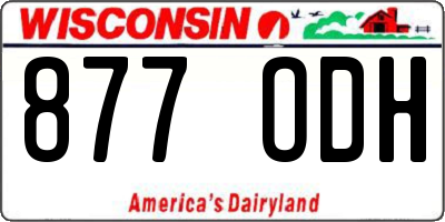 WI license plate 877ODH