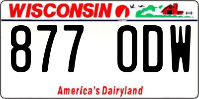 WI license plate 877ODW