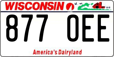 WI license plate 877OEE