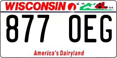 WI license plate 877OEG