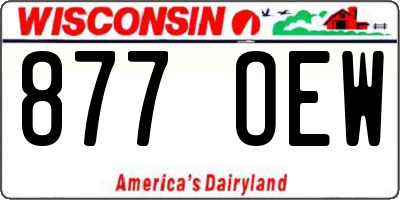 WI license plate 877OEW