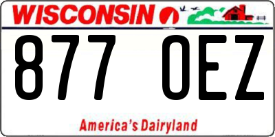 WI license plate 877OEZ