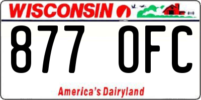 WI license plate 877OFC