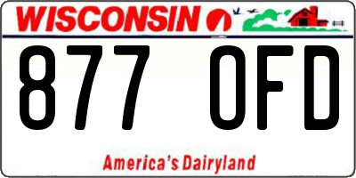 WI license plate 877OFD
