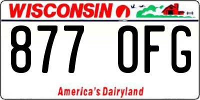 WI license plate 877OFG