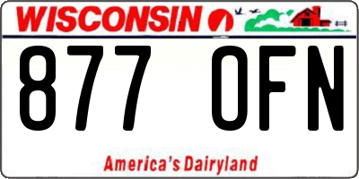 WI license plate 877OFN