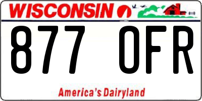 WI license plate 877OFR