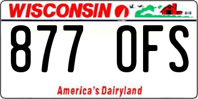WI license plate 877OFS