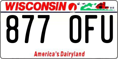 WI license plate 877OFU