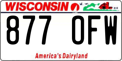 WI license plate 877OFW
