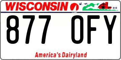 WI license plate 877OFY