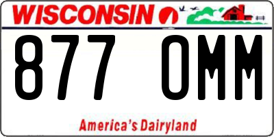 WI license plate 877OMM