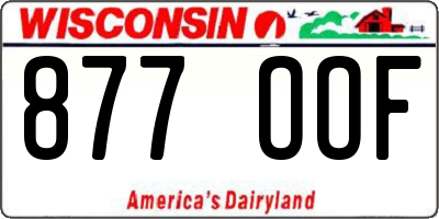 WI license plate 877OOF