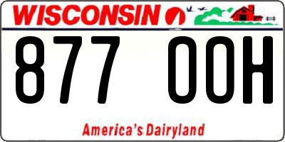 WI license plate 877OOH