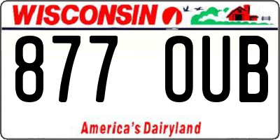 WI license plate 877OUB