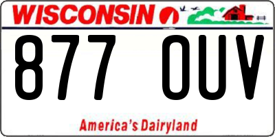 WI license plate 877OUV