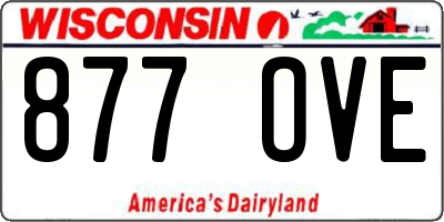 WI license plate 877OVE