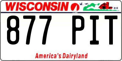 WI license plate 877PIT