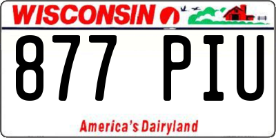 WI license plate 877PIU
