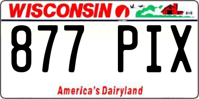 WI license plate 877PIX