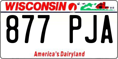 WI license plate 877PJA