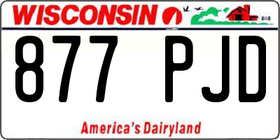 WI license plate 877PJD