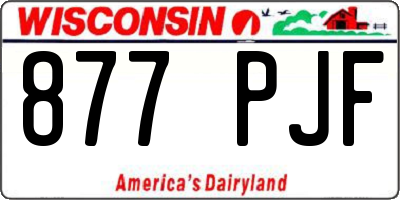 WI license plate 877PJF