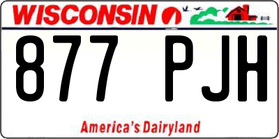 WI license plate 877PJH