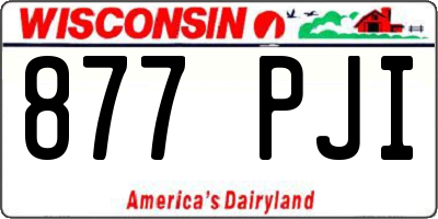 WI license plate 877PJI