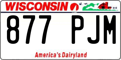 WI license plate 877PJM