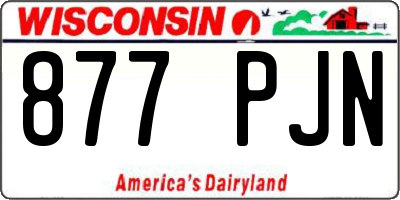 WI license plate 877PJN
