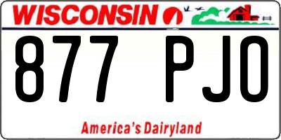 WI license plate 877PJO