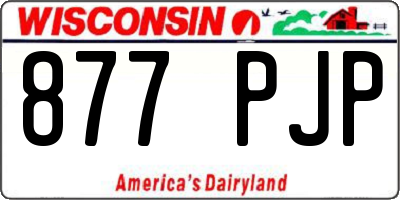 WI license plate 877PJP