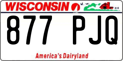 WI license plate 877PJQ