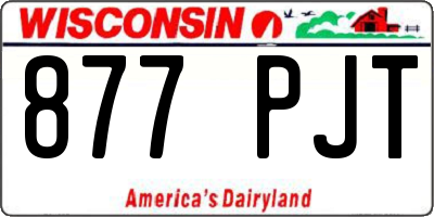 WI license plate 877PJT