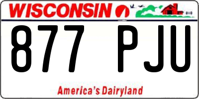 WI license plate 877PJU