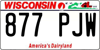 WI license plate 877PJW