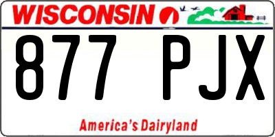 WI license plate 877PJX