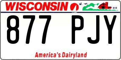 WI license plate 877PJY