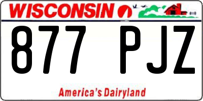 WI license plate 877PJZ